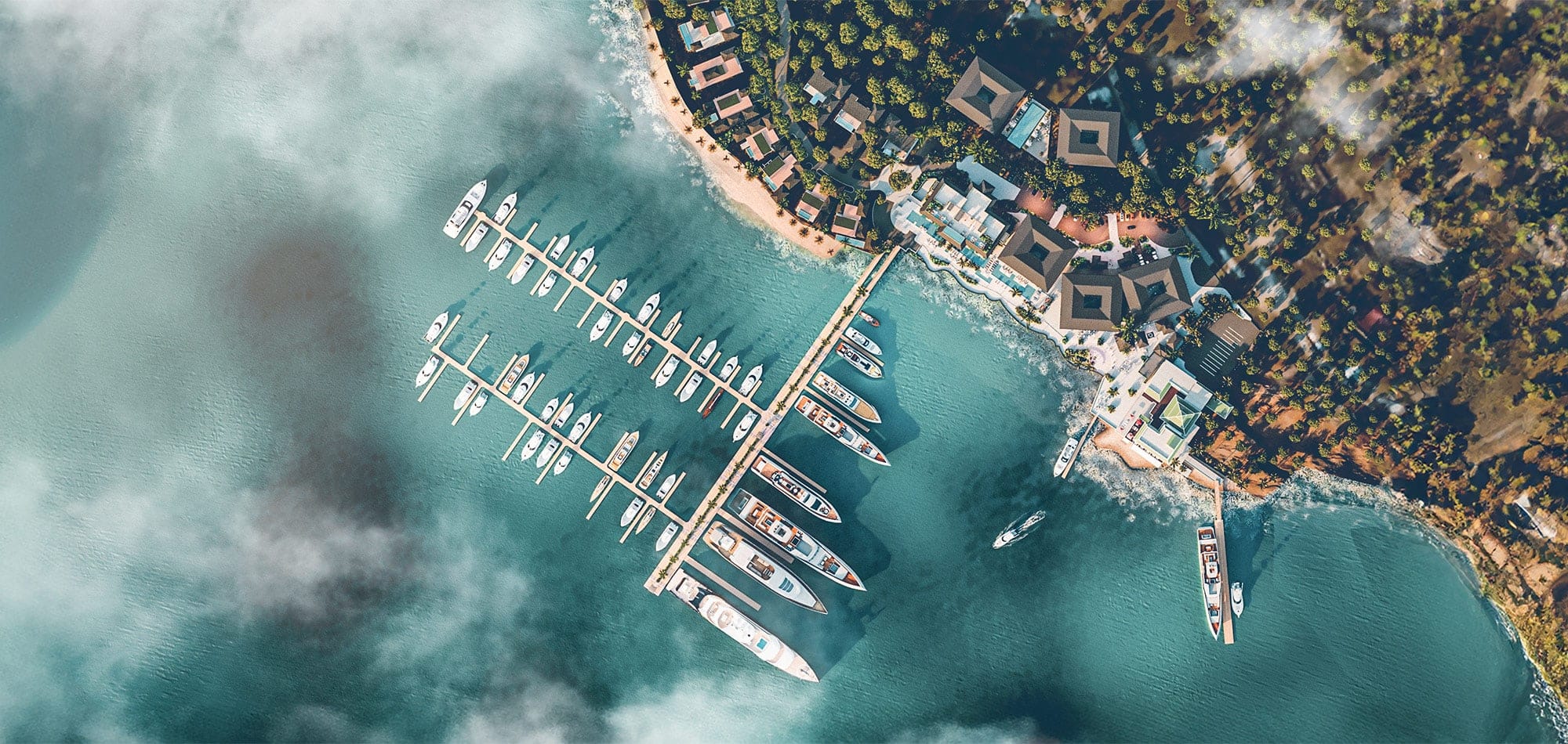 Aerial of Marina Golfito